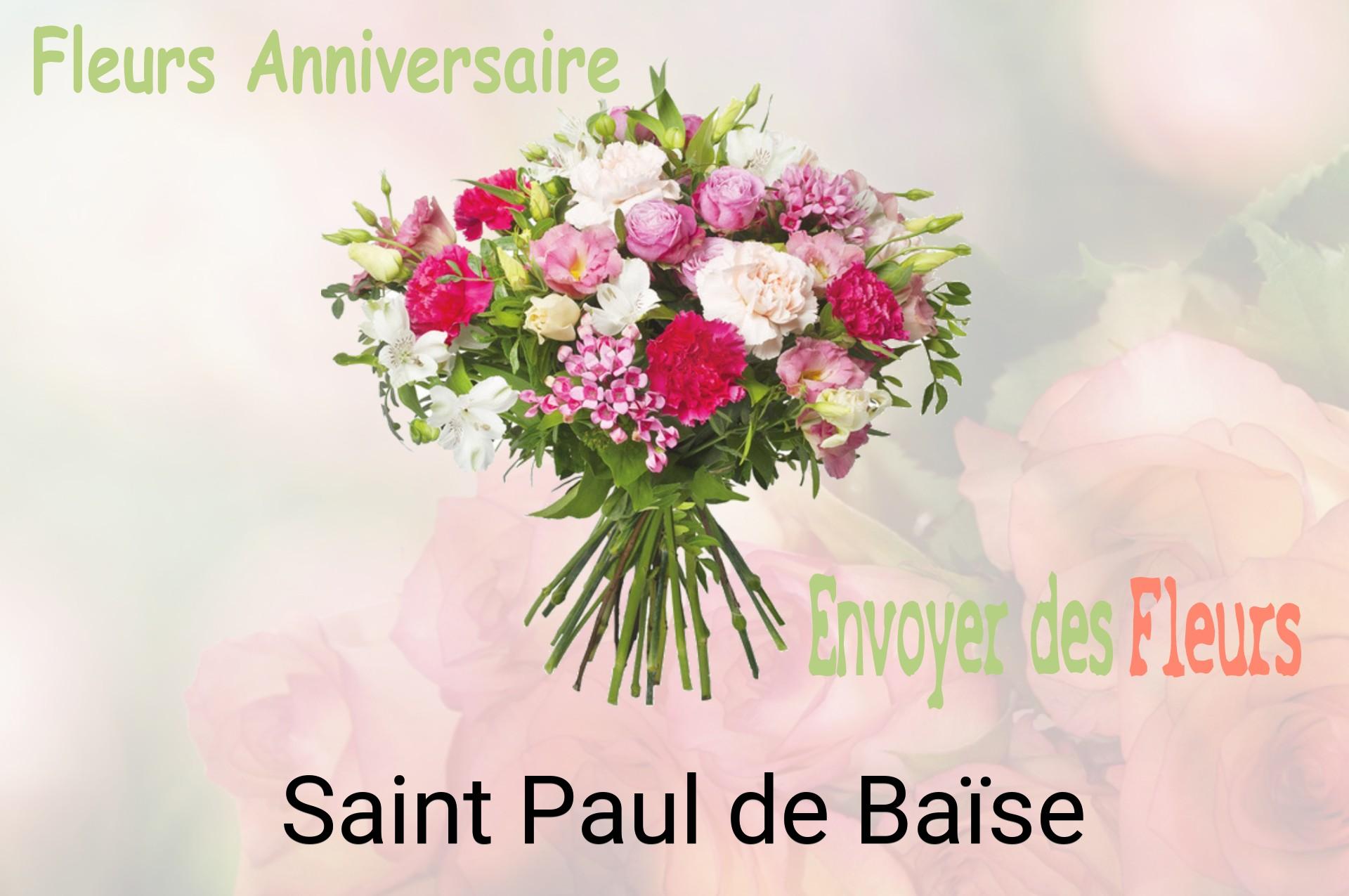 Bouquet de fleurs d’anniversaire livré à Saint-Paul-de-Baïse