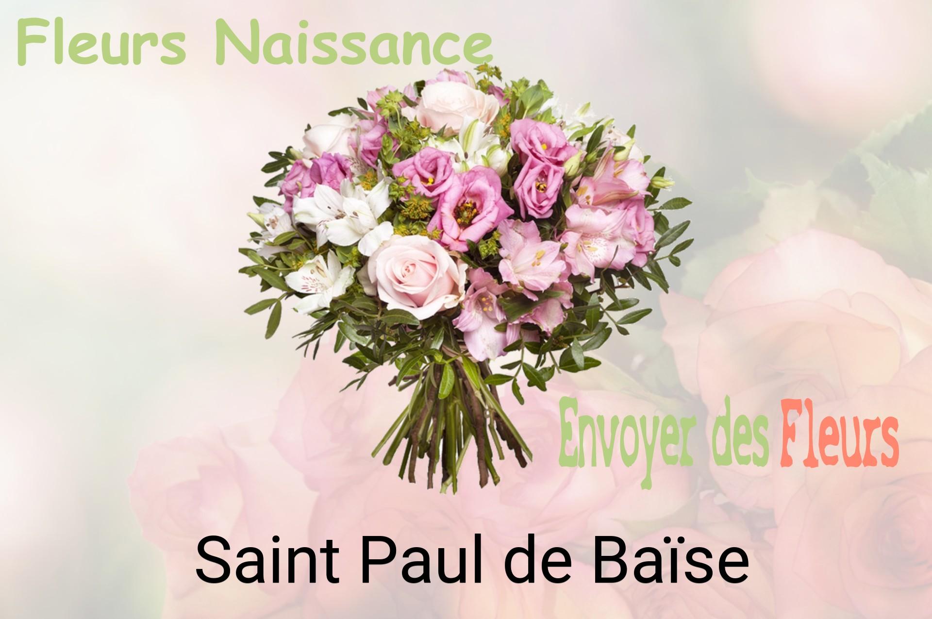 Bouquet de fleurs de naissance livré à Saint-Paul-de-Baïse
