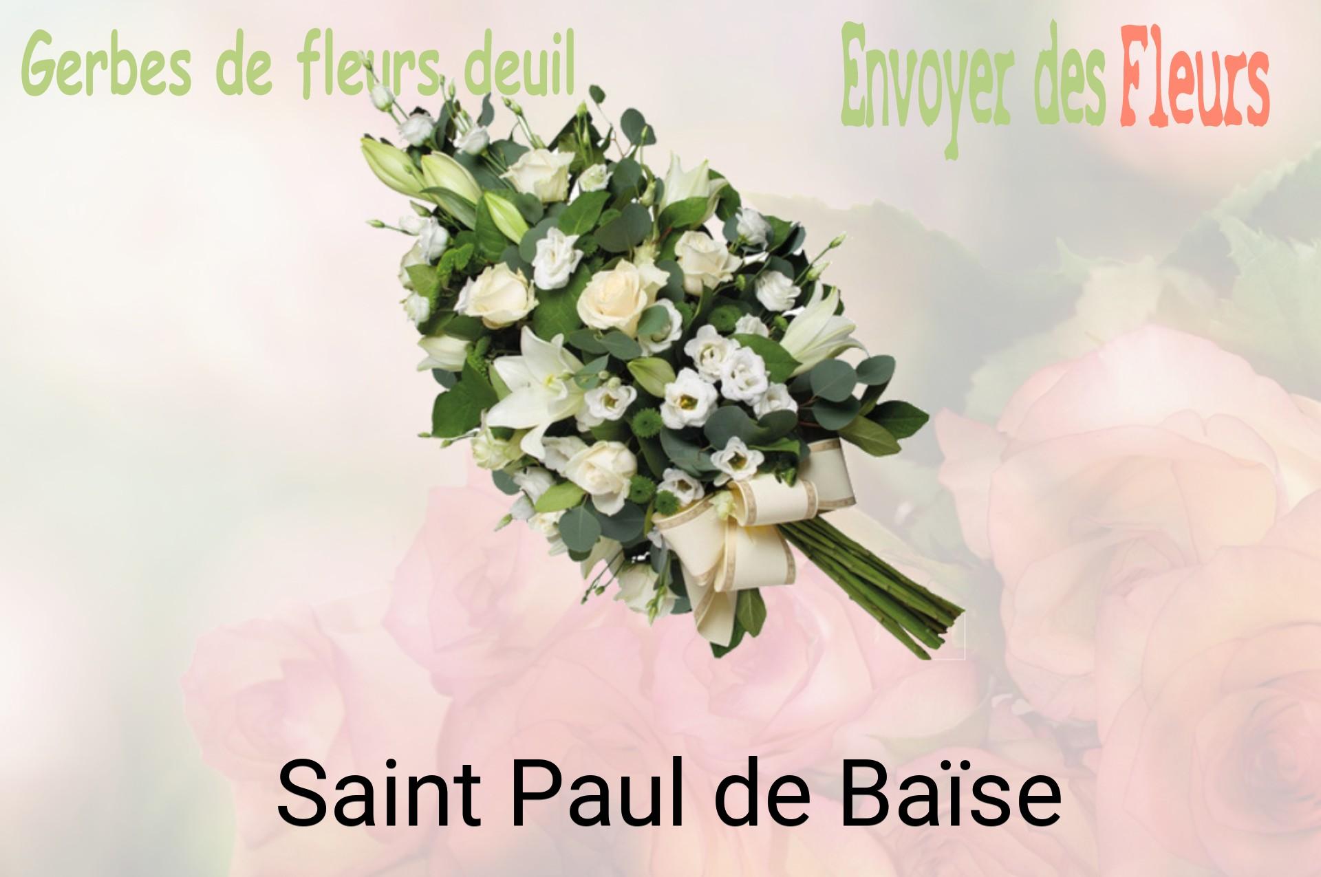 Gerbe de fleurs de deuil livrée à Saint-Paul-de-Baïse